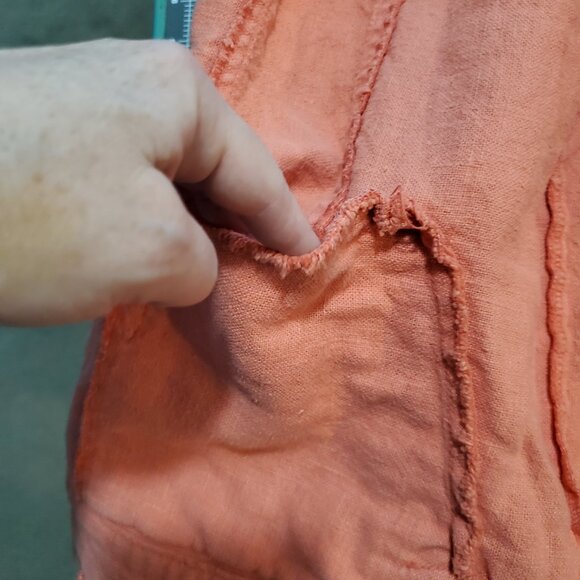 NWT W.A.Y. Wonderful & Young Orange Frayed Hem Denim Jacket M | "Walk in Beauty" - Picture 7 of 7